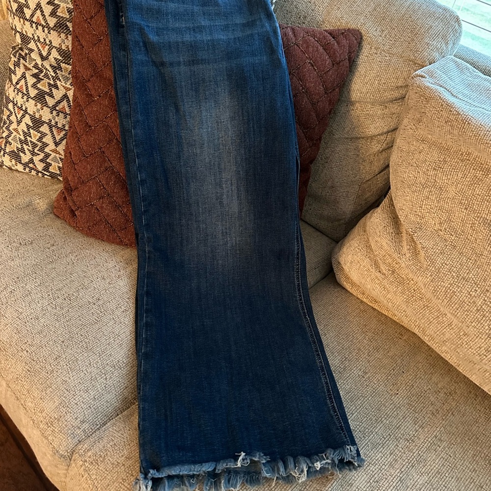 Risen High Rise Cropped Wide Leg Jeans - Picture 2 of 9
